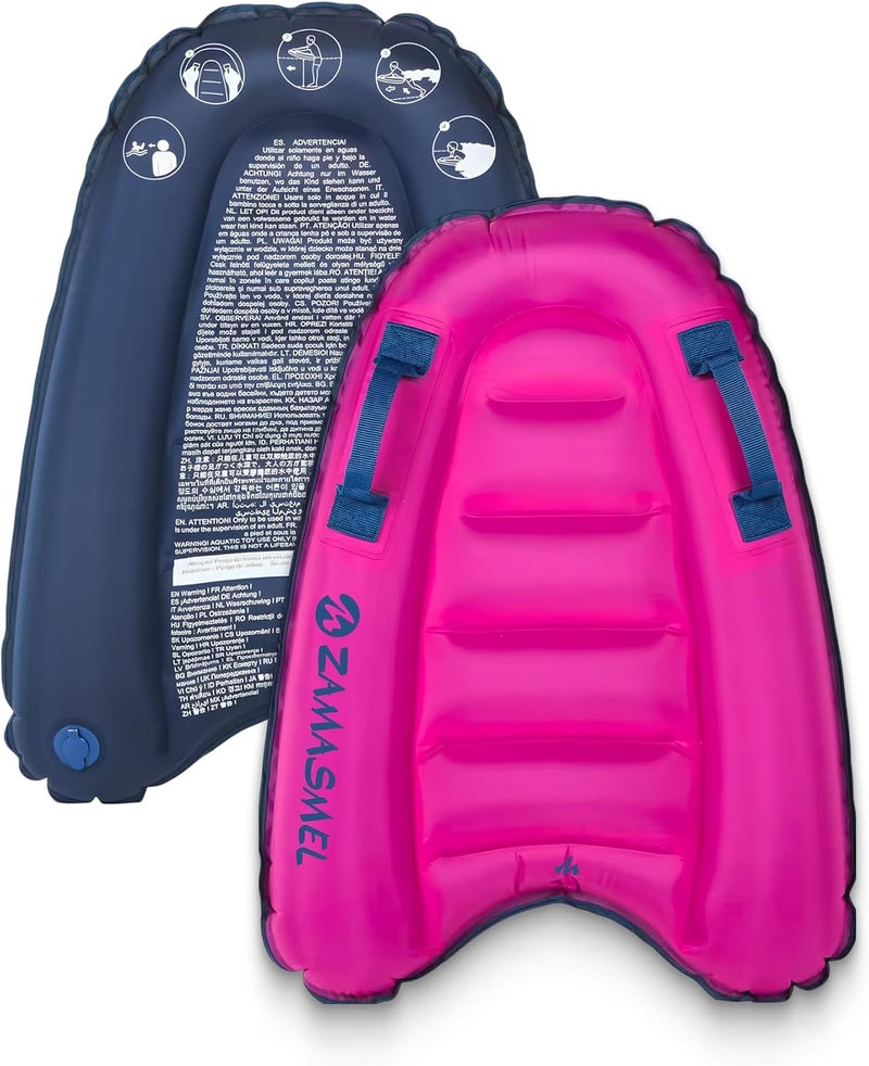 ZAMASMEL Premium Kids Inflatable Boogie Board Lightweight Swimming Floating Surfboard for Beach & Pool Fun Durable Inflatable Surf Body Board for Wave Riding Summer Pool Floats & Beach Toys - Image 1